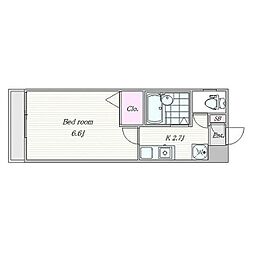 リゾグリフィンドール東京 1Kの間取図画像