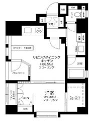ディ・レジデンセス銀座東 1LDKの間取図画像