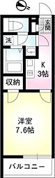 moanihills 1Kの間取図画像