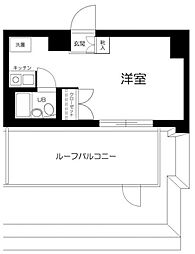 スカイコート浅草3 ワンルームの間取図画像