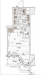 ガリシア代々木 1Kの間取図画像