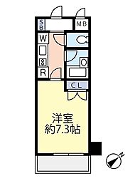 グランヴァン上板橋 1Kの間取図画像