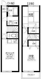 ベルモア 2DKの間取図画像