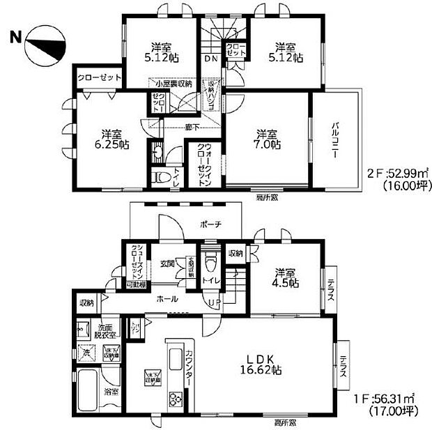 全室二面採光に付、陽光と風が通り抜ける住空間です