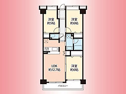 ハイホーム淵野辺 3LDKの間取り