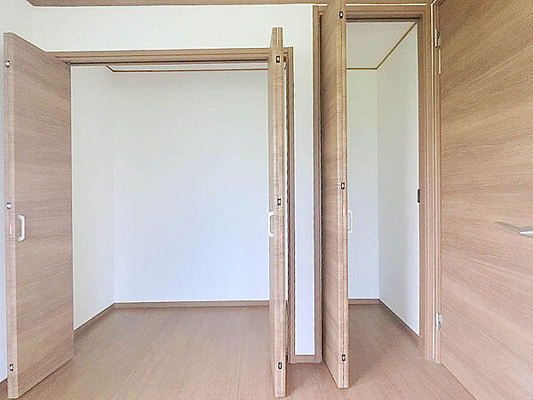 クローゼット×2で種類ごとの収納が可能です