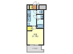 JR大阪環状線 玉造駅 徒歩1分の賃貸マンション 6階1Kの間取り