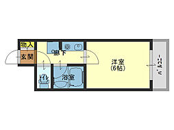 Osaka Metro千日前線 新深江駅 徒歩7分の賃貸マンション 5階1Kの間取り