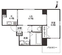 Osaka Metro千日前線 谷町九丁目駅 徒歩5分の賃貸マンション 3階1LDKの間取り