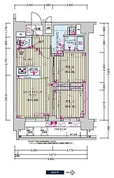 JR大阪環状線 寺田町駅 徒歩2分の賃貸マンション 10階2LDKの間取り