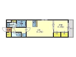 ヴェルテックス 1LDKの間取図画像