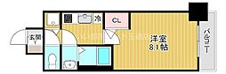 プレサンス谷町九丁目駅前 1Kの間取図画像