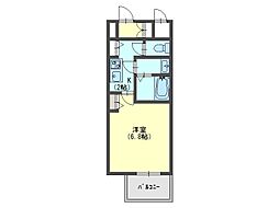 オルゴグラート森ノ宮・南館 1Kの間取図画像