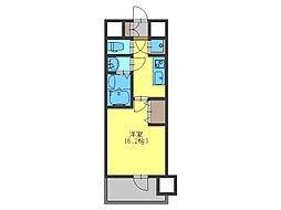 FIRSTFIORE天王寺筆ヶ崎EYE 1Kの間取図画像