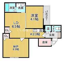 ライトハウス東今里 1LDKの間取図画像