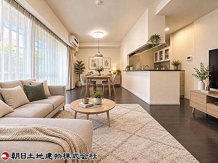 明るいLDK※家具はイメージです