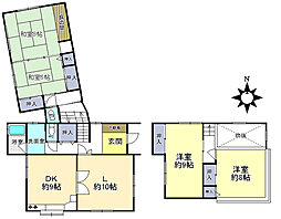 奈良市富雄北3丁目 6DKの間取り