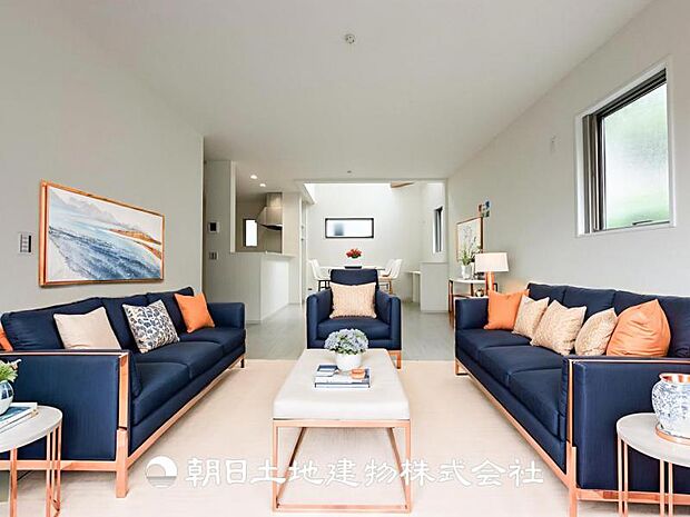 【LDK (約20帖)】※画像は実際の室内写真をもとに、家具・調度品の配置例をCG合成したもので、実際とは多少異なります。また、家具等は販売価格に含まれません。