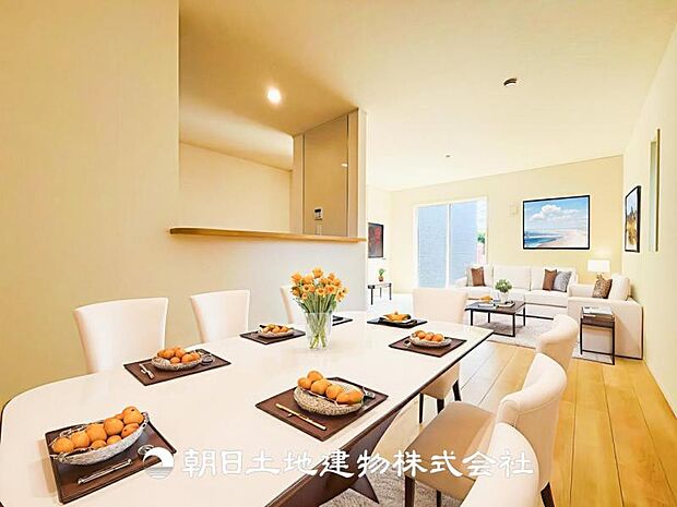 【LDK (約17.5帖)】※画像は実際の室内写真をもとに、家具・調度品の配置例をCG合成したもので、実際とは多少異なります。また、家具等は販売価格に含まれません。