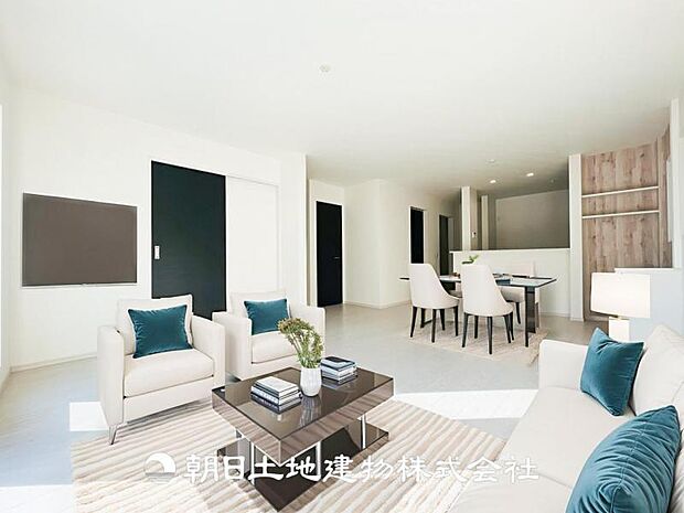 【LDK (約20帖)】※画像は実際の室内写真をもとに、家具・調度品の配置例をCG合成したもので、実際とは多少異なります。また、家具等は販売価格に含まれません。