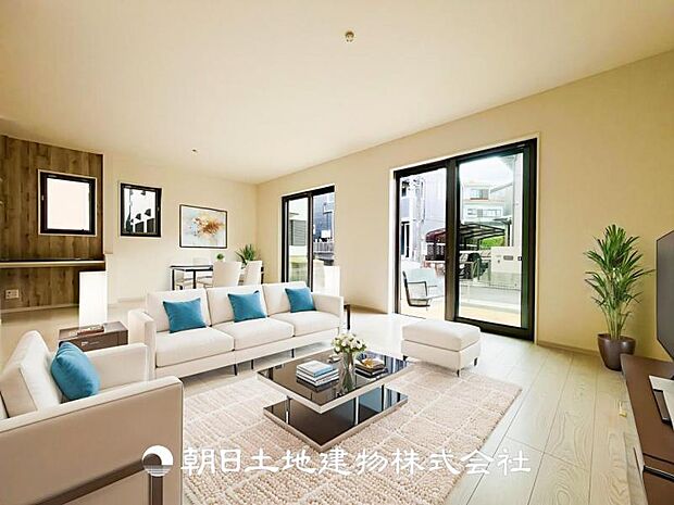 【LDK (約20.2帖)】※画像は実際の室内写真をもとに、家具・調度品の配置例をCG合成したもので、実際とは多少異なります。また、家具等は販売価格に含まれません。
