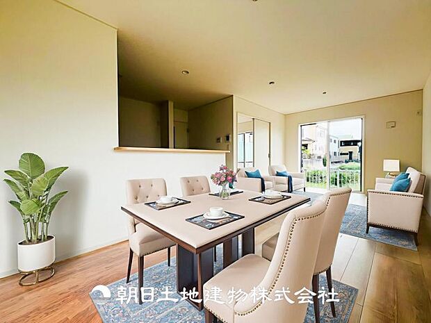 【LDK (約16.1帖)】※画像は実際の室内写真をもとに、家具・調度品の配置例をCG合成したもので、実際とは多少異なります。また、家具等は販売価格に含まれません。