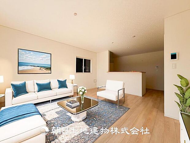 【LDK (約15.8帖)】※画像は実際の室内写真をもとに、家具・調度品の配置例をCG合成したもので、実際とは多少異なります。また、家具等は販売価格に含まれません。