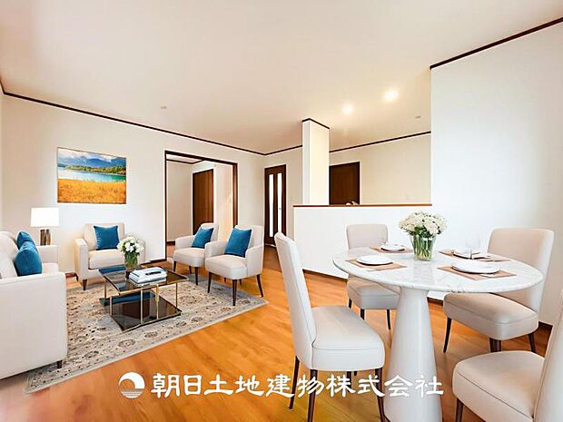 【LDK (約15.75帖)】※画像は実際の室内写真をもとに、家具・調度品の配置例をCG合成したもので、実際とは多少異なります。また、家具等は販売価格に含まれません。