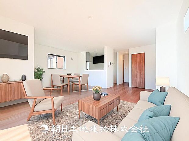【LDK (約20帖)】※画像は実際の室内写真をもとに、家具・調度品の配置例をCG合成したもので、実際とは多少異なります。また、家具等は販売価格に含まれません。