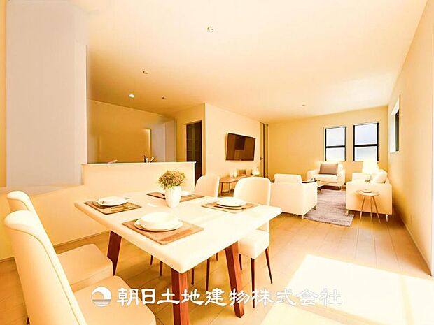 【LDK (約20帖)】※画像は実際の室内写真をもとに、家具・調度品の配置例をCG合成したもので、実際とは多少異なります。また、家具等は販売価格に含まれません。