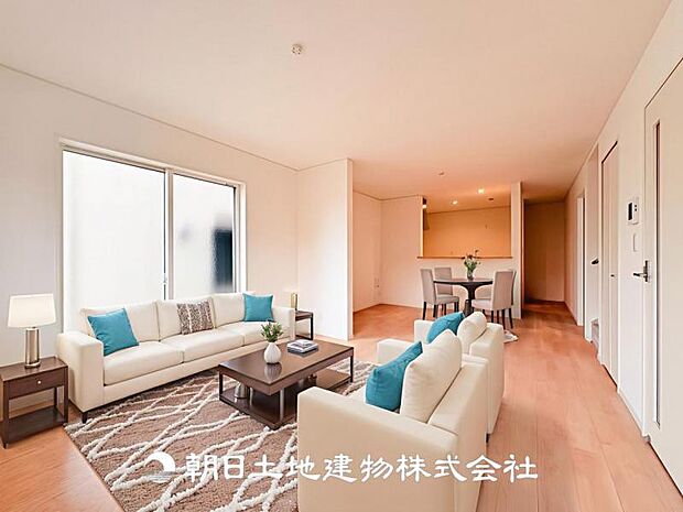 【LDK (約15.5帖)】※画像は実際の室内写真をもとに、家具・調度品の配置例をCG合成したもので、実際とは多少異なります。また、家具等は販売価格に含まれません。