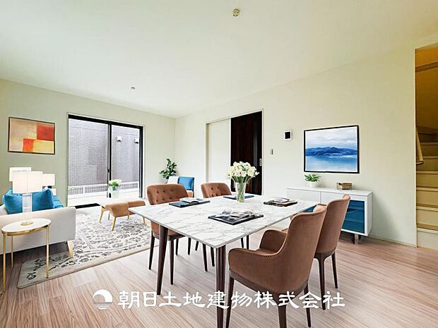 【LDK (約17帖)】※画像は実際の室内写真をもとに、家具・調度品の配置例をCG合成したもので、実際とは多少異なります。また、家具等は販売価格に含まれません。