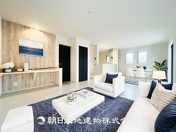 【LDK (約20.75帖)】※画像は実際の室内写真をもとに、家具・調度品の配置例をCG合成したもので、実際とは多少異なります。また、家具等は販売価格に含まれません。