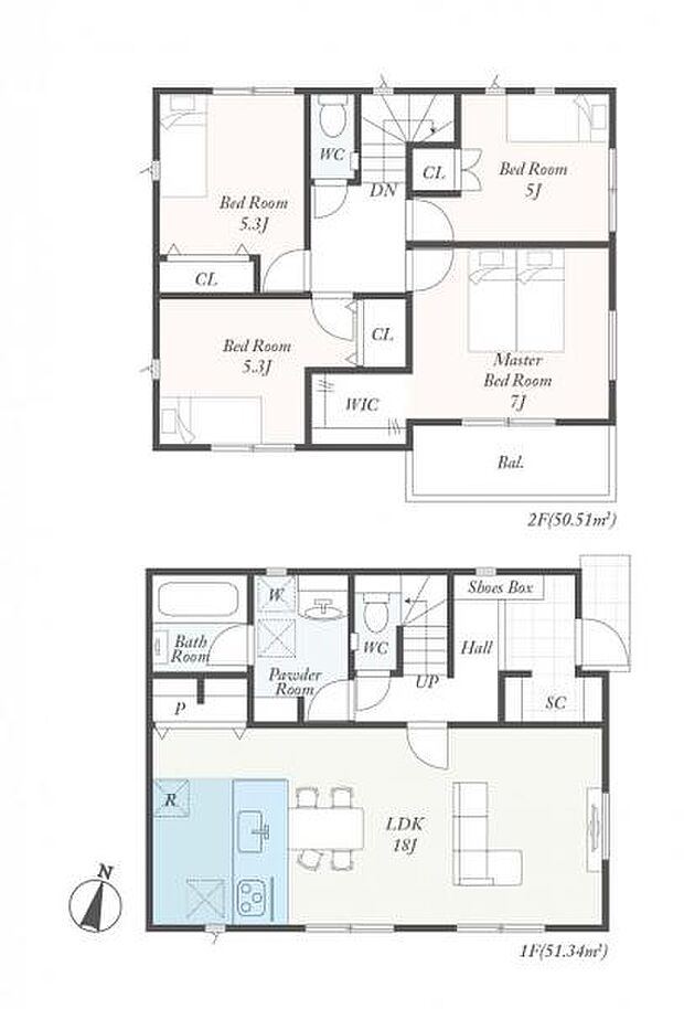 【1号棟 間取図】