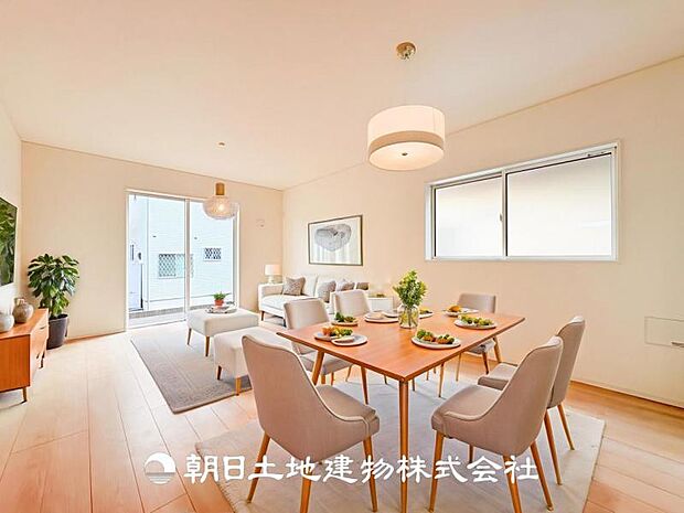 【LDK (約17帖)】※画像は実際の室内写真をもとに、家具・調度品の配置例をCG合成したもので、実際とは多少異なります。また、家具等は販売価格に含まれません。