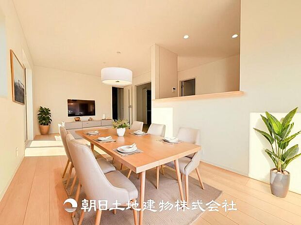 【LDK (約16帖)】※画像は実際の室内写真をもとに、家具・調度品の配置例をCG合成したもので、実際とは多少異なります。また、家具等は販売価格に含まれません。