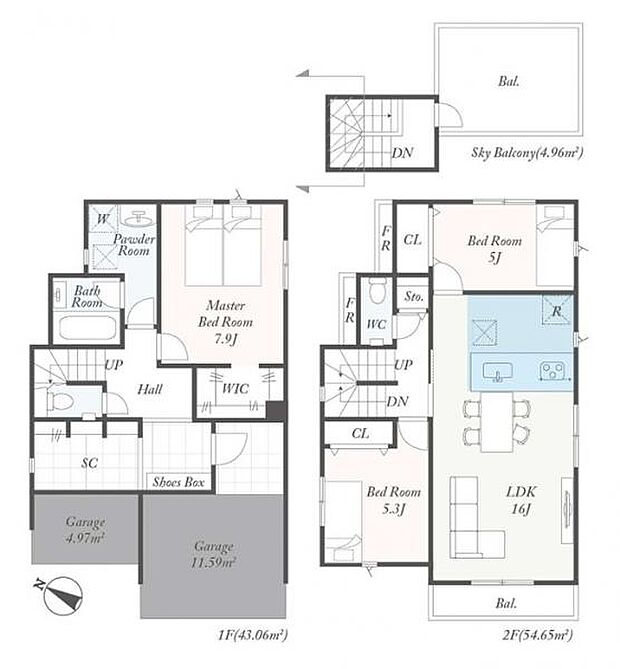 【1号棟 間取図】