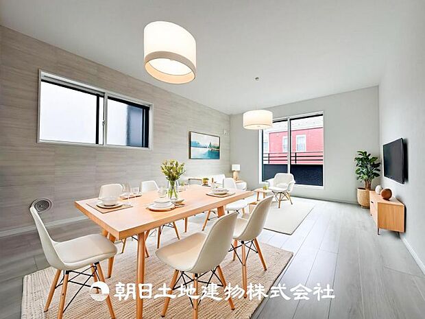 【LDK (約16帖)】※画像は実際の室内写真をもとに、家具・調度品の配置例をCG合成したもので、実際とは多少異なります。また、家具等は販売価格に含まれません。