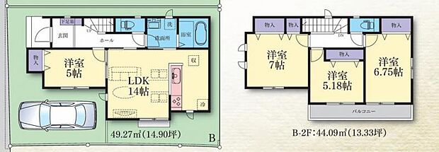 【B号棟 間取図】