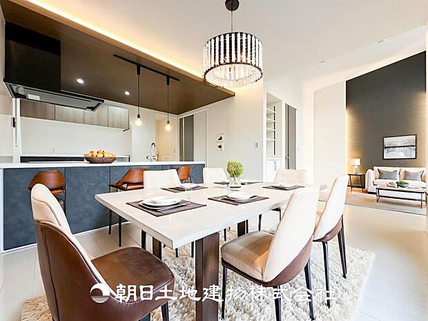 【LDK (約20帖)】※画像は実際の室内写真をもとに、家具・調度品の配置例をCG合成したもので、実際とは多少異なります。また、家具等は販売価格に含まれません。