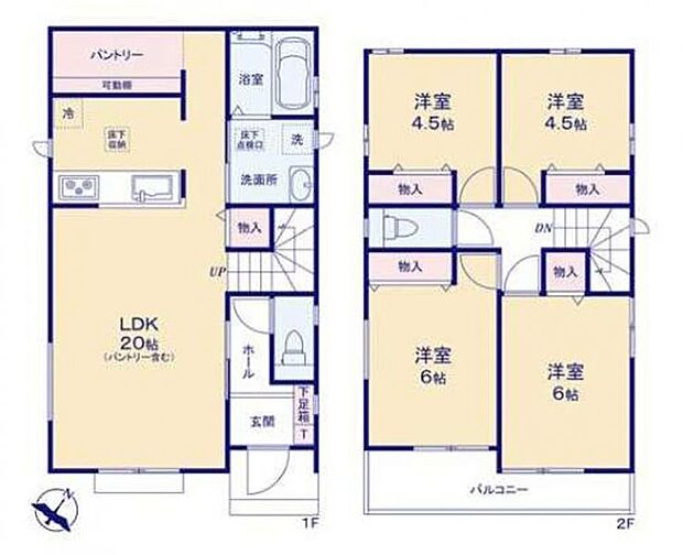 【E号棟 間取図】