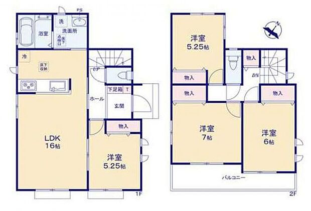 【H号棟 間取図】
