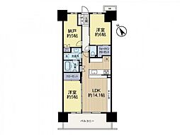 セントガーデン海老名 2SLDKの間取図画像