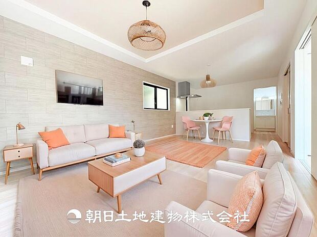 【LDK (約17帖)】※画像は実際の室内写真をもとに、家具・調度品の配置例をCG合成したもので、実際とは多少異なります。また、家具等は販売価格に含まれません。