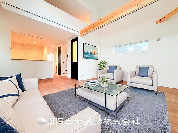 【LDK (約20帖)】※画像は実際の室内写真をもとに、家具・調度品の配置例をCG合成したもので、実際とは多少異なります。また、家具等は販売価格に含まれません。