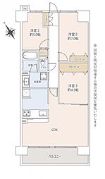ルネ小田急相模原モア・ステージ 3LDKの間取図画像