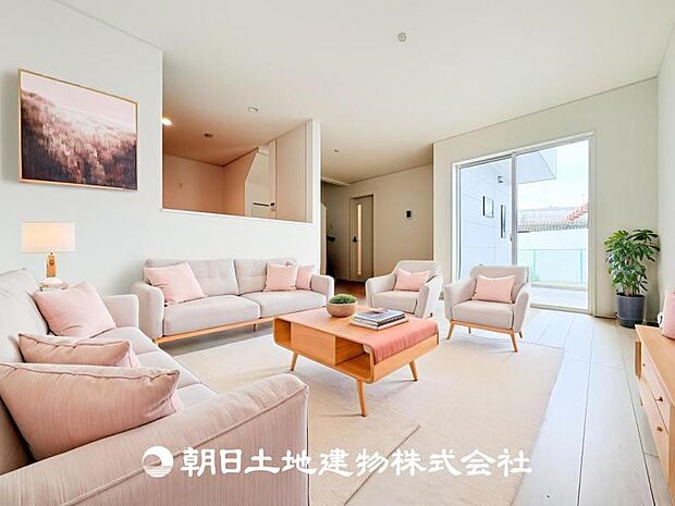 【LDK (約16.8帖)】※画像は実際の室内写真をもとに、家具・調度品の配置例をCG合成したもので、実際とは多少異なります。また、家具等は販売価格に含まれません。