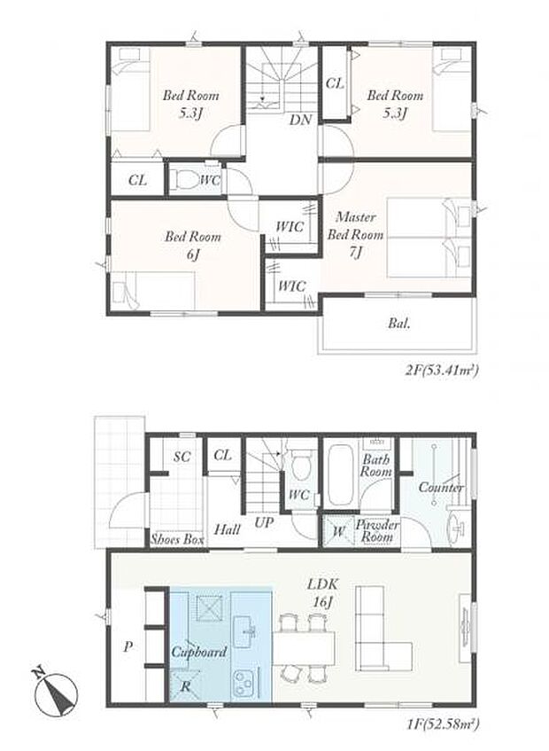 【2号棟 間取図】