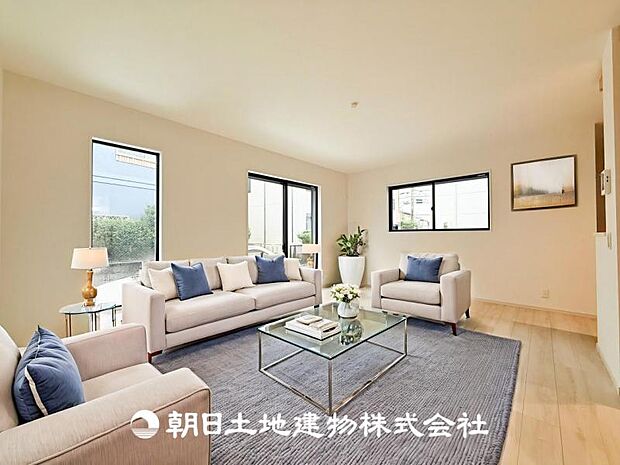 【LDK (約20帖)】※画像は実際の室内写真をもとに、家具・調度品の配置例をCG合成したもので、実際とは多少異なります。また、家具等は販売価格に含まれません。
