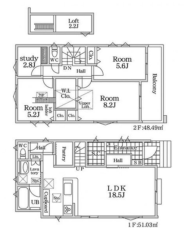 【1号棟　間取図】